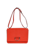 Medium D-Ring Shoulder Bag, £250, Handbags, Red, Leather, Front view